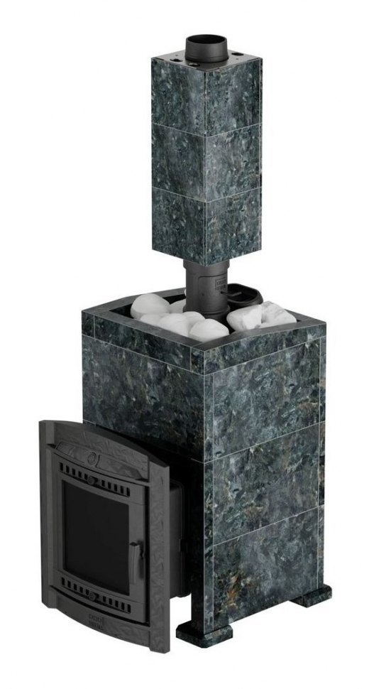Банная печь Атмосфера XL в облицовке Пироксенит