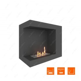 Биокамин угловой SteelHeat LONG 600 левый (Стандарт)