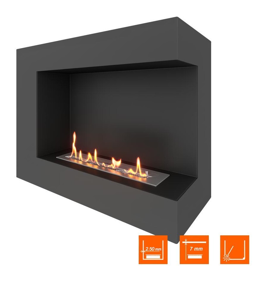 Биокамин угловой SteelHeat GRAND 800 правый (Стандарт)