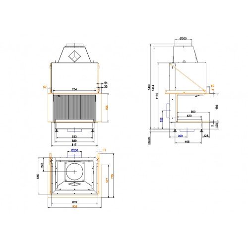 Каминная топка Brunner Urfeuer 50/44/66/44