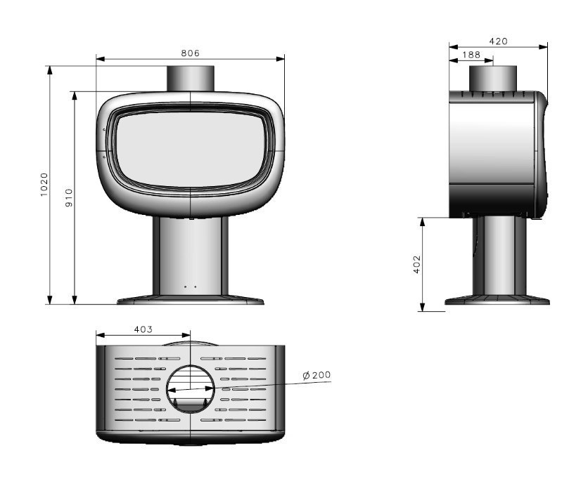 Чугунная печь камин Godin Багатель 420007 / Bagatelle 420007