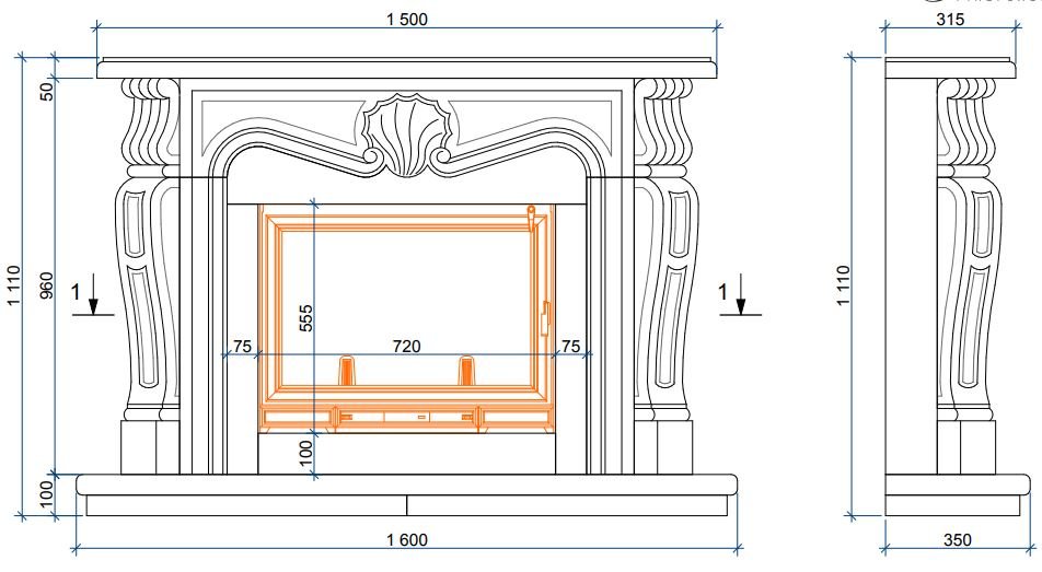 Каминная облицовка Sunhill Granada