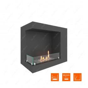 Биокамин угловой SteelHeat LONG 600 левый (Стекло)