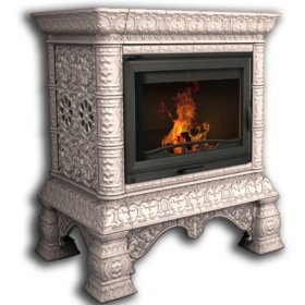 Каминная облицовка КимрПечь Кострома пристенная Белый