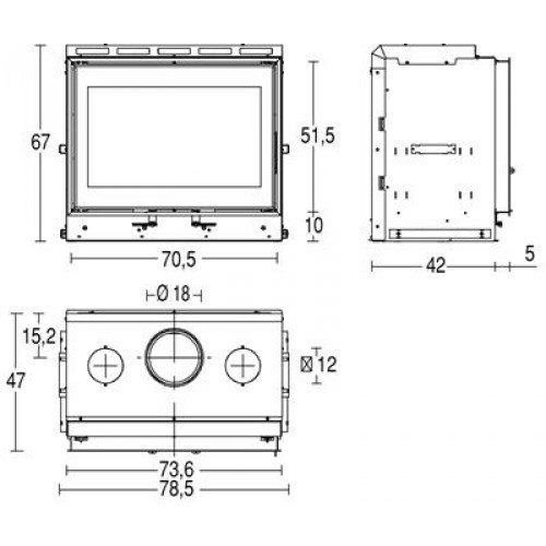Каминная топка Piazzetta MC 70/51