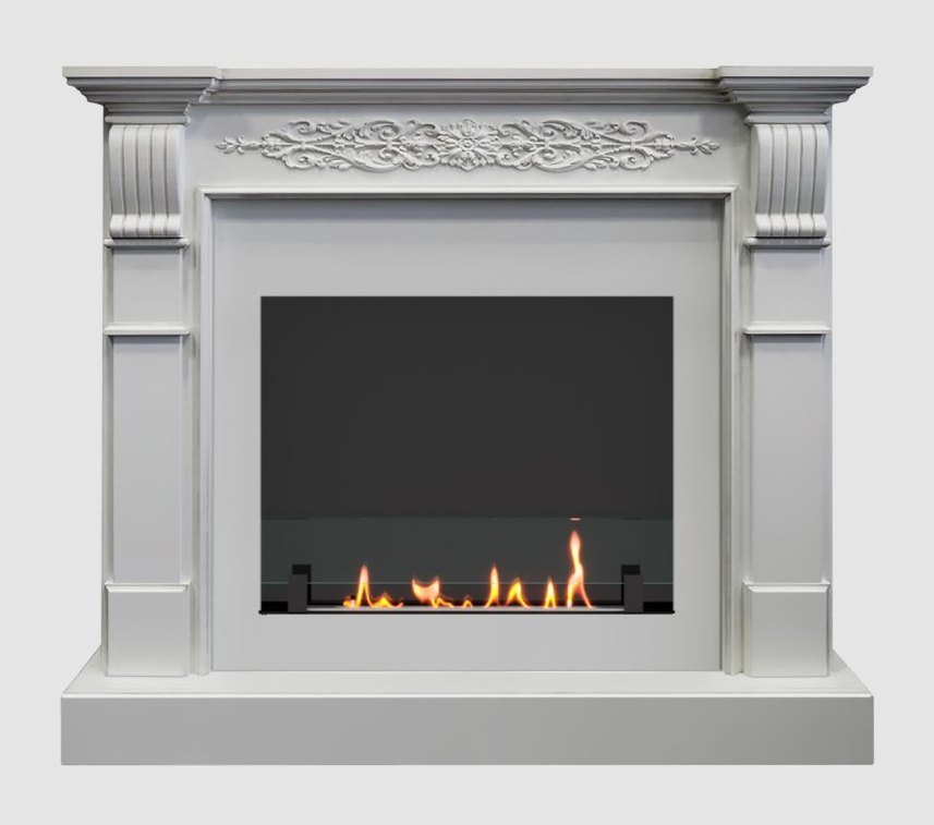 Биокамин в портале SteelHeat Marko Lux (Стекло+стемалит)