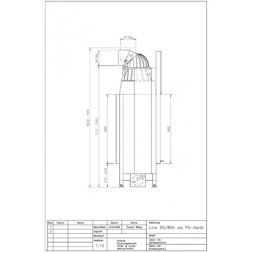 Каминная топка Schmid Lina TV 5580 h