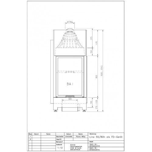 Каминная топка Schmid Lina TV 5580 h