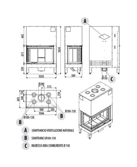 Каминная топка MCZ Plasma 95 dx