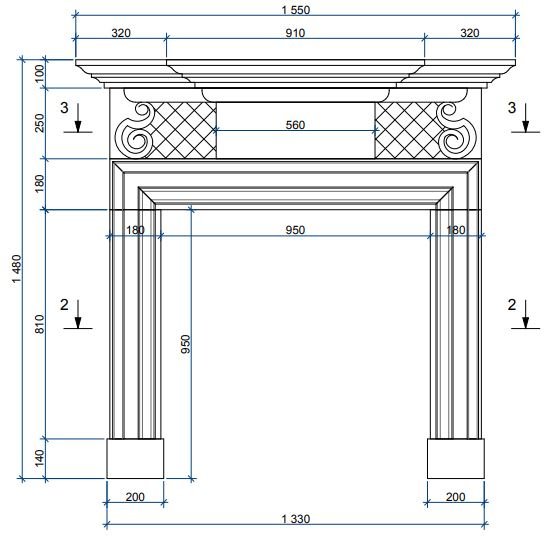 Каминная облицовка Sunhill Bordeaux