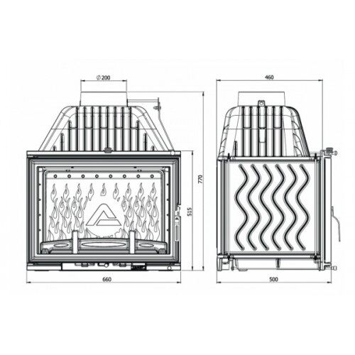 Каминная топка Kaw-Met W17 EKO - 16.1 кВт