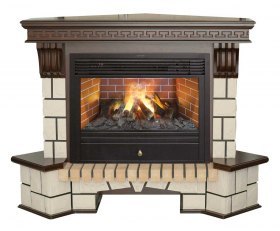 Электрокамин RealFlame Stone New Corner (угловой) 26 AO с Novara 26 3D