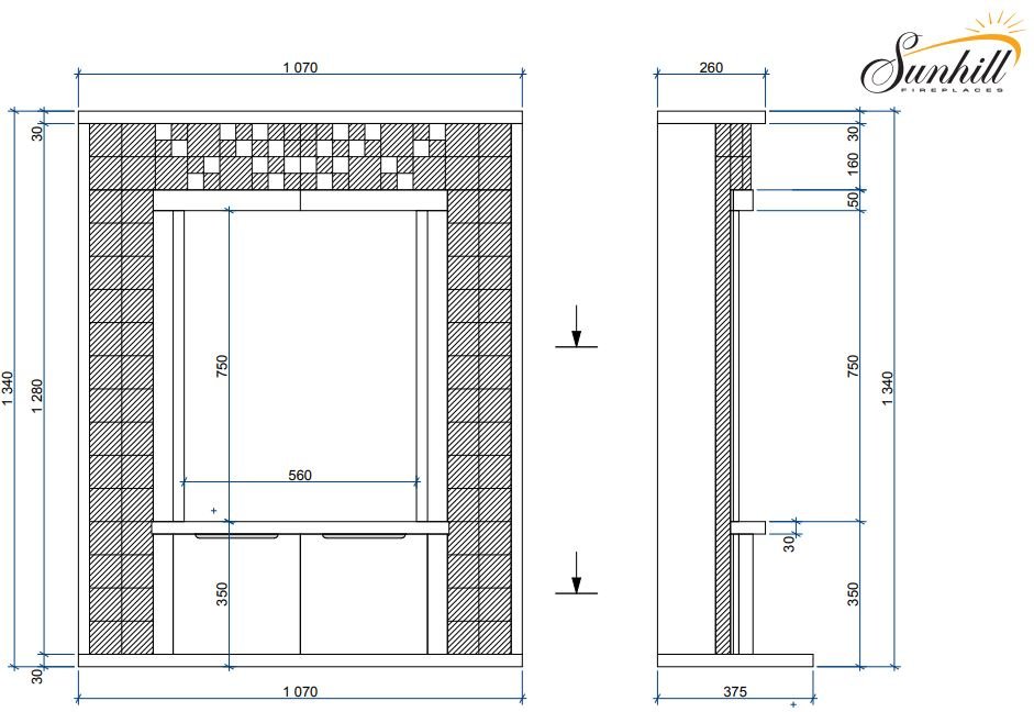 Каминная облицовка Sunhill Kare