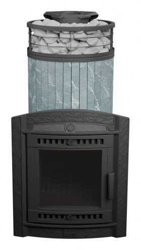 Банная печь Атмосфера XL Талькохлорит ламель + сетка с Тоннелем