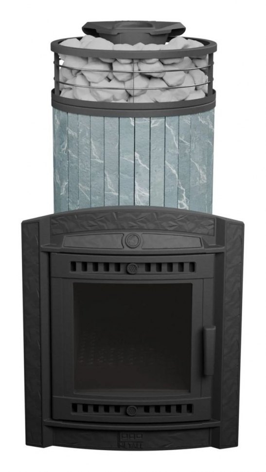 Банная печь Атмосфера XL Талькохлорит ламель + сетка с Тоннелем