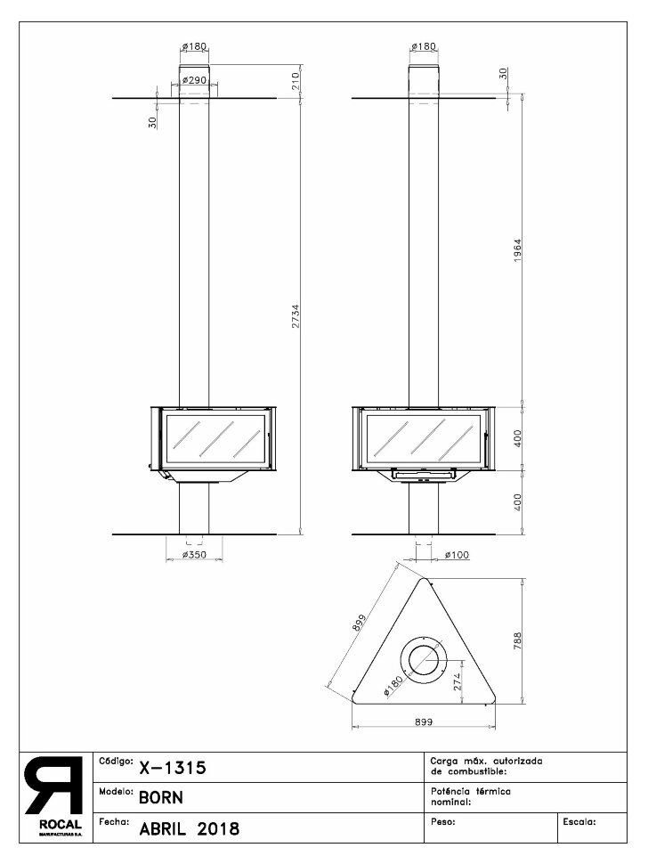 Камин Rocal Born