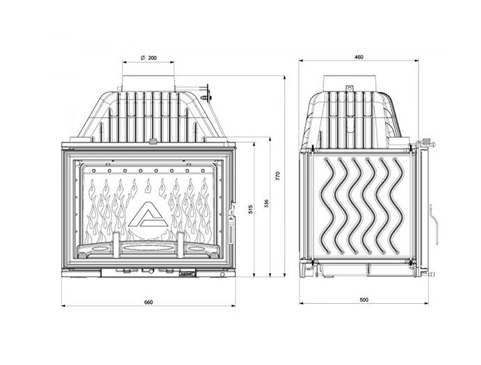 Каминная топка Kaw-Met W17 Dekor EKO - 16.1 кВт