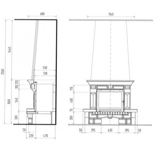 Каминная облицовка Supra Medoc