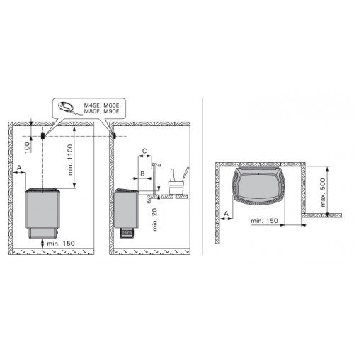 Электрическая печь для сауны Harvia Sound M80 (встроенное управление)