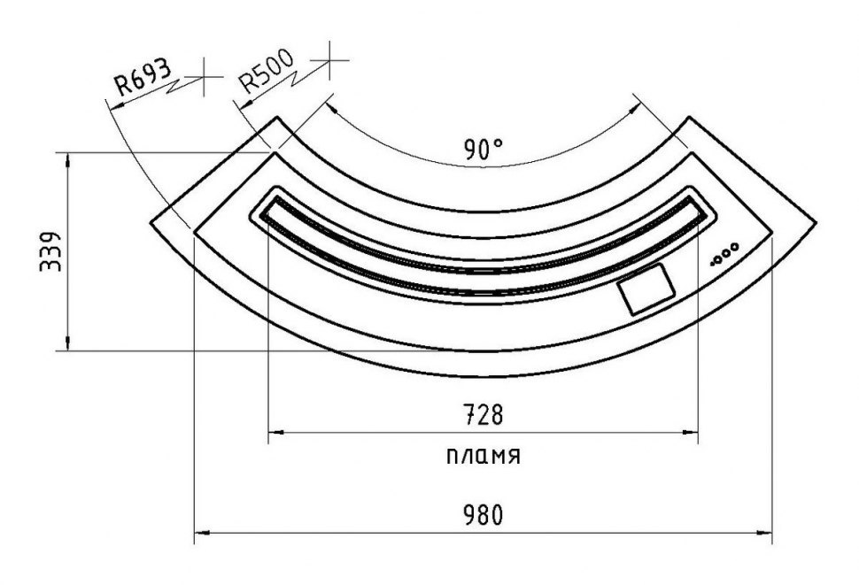 Биокамин автоматический Airtone Andalle RADIAL 500