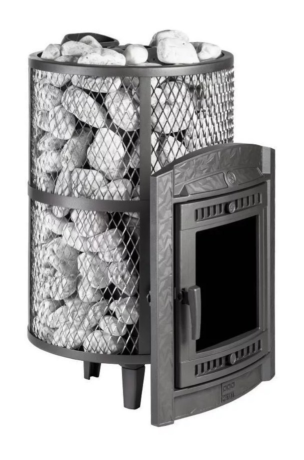 Банная печь Атмосфера L с сеткой для камней из нержавеющей стали