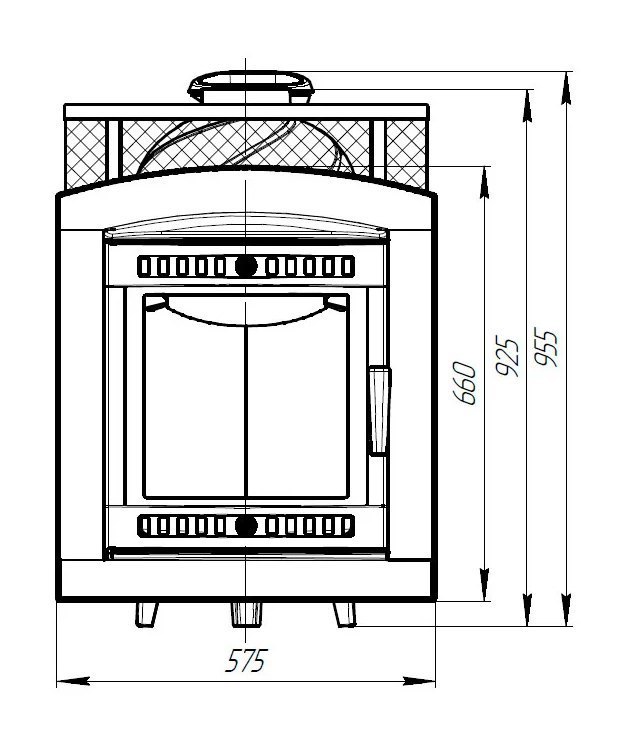 Банная печь Атмосфера L с сеткой для камней из нержавеющей стали