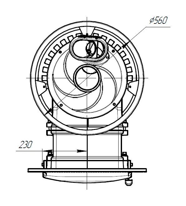 Банная печь Атмосфера L с сеткой для камней из нержавеющей стали