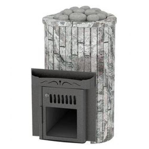 Дровяная печь для бани Ферингер Ламель Мини в жадеите