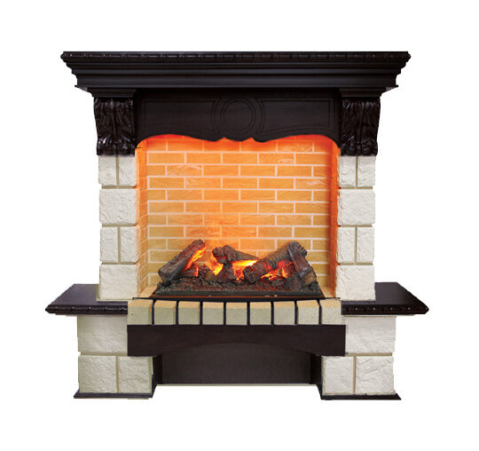 Портал Pierre Luxe с очагом Cassette 600 дуб/темный дуб/венге