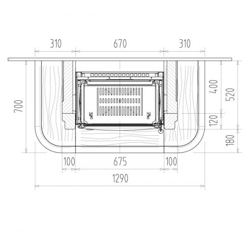 Каминная облицовка Supra Lugano