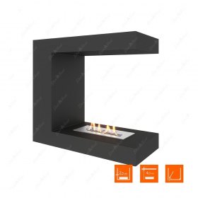 Биокамин торцевой SteelHeat LONG 600 (Стандарт)