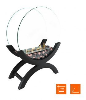 Биокамин напольный SteelHeat WOOD 500 черный