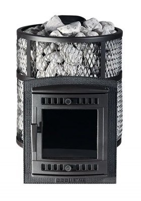 Банная печь Атмосфера M с сеткой для камней из нержавеющей стали