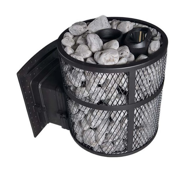 Банная печь Атмосфера M с сеткой для камней из нержавеющей стали