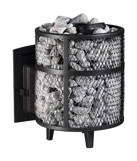 Банная печь Атмосфера M с сеткой для камней из нержавеющей стали