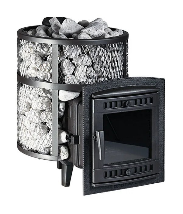 Банная печь Атмосфера M с сеткой для камней из нержавеющей стали