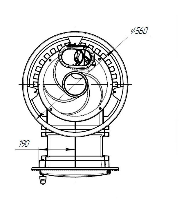 Банная печь Атмосфера M с сеткой для камней из нержавеющей стали