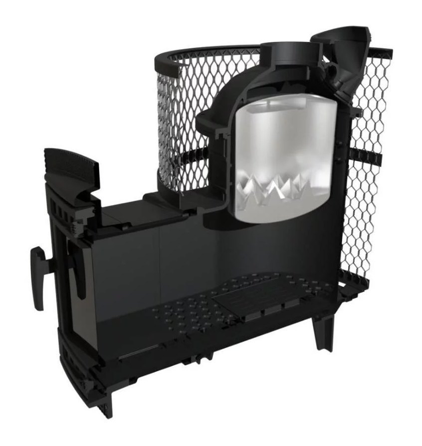 Банная печь Атмосфера M с сеткой для камней из нержавеющей стали