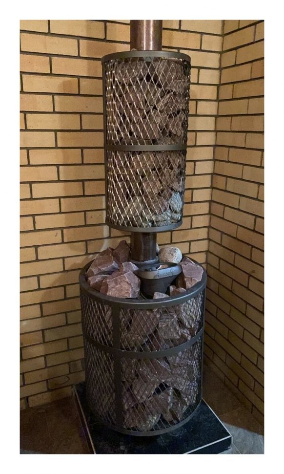 Банная печь Атмосфера M с сеткой для камней из нержавеющей стали