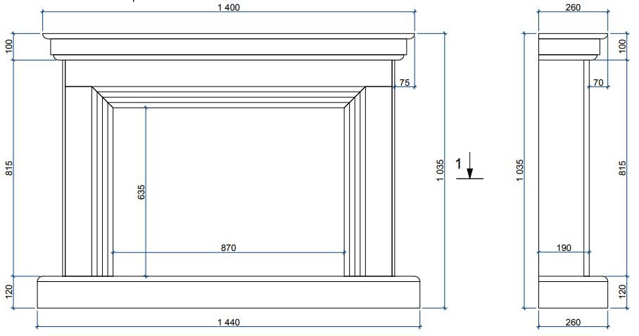 Каминная облицовка Sunhill Oslo