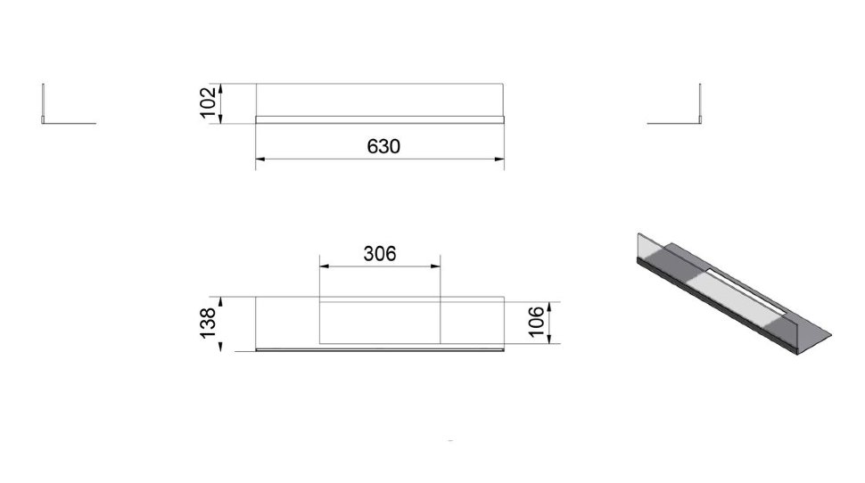 Стекло декоративное для биокамина Delta 2