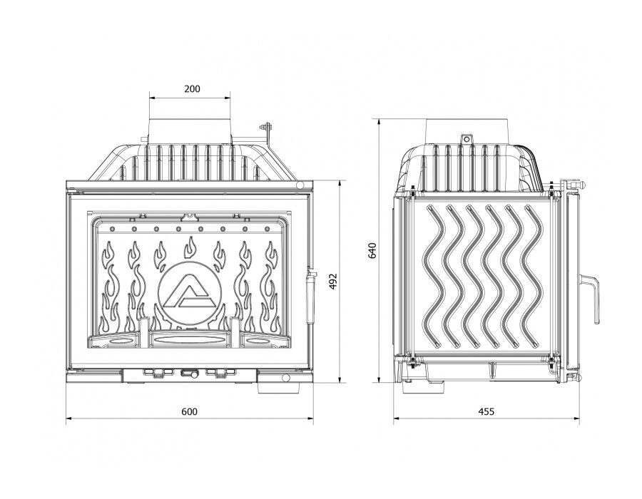 Каминная топка Kaw-Met W17 EKO - 12.3 кВт