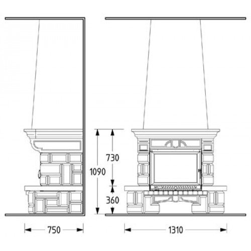 Каминная облицовка Supra Sardane 2