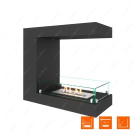 Биокамин торцевой SteelHeat LONG 600 (Стекло)