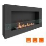 Биокамин SteelHeat WALL GRAND 1200 черный (Стекло)