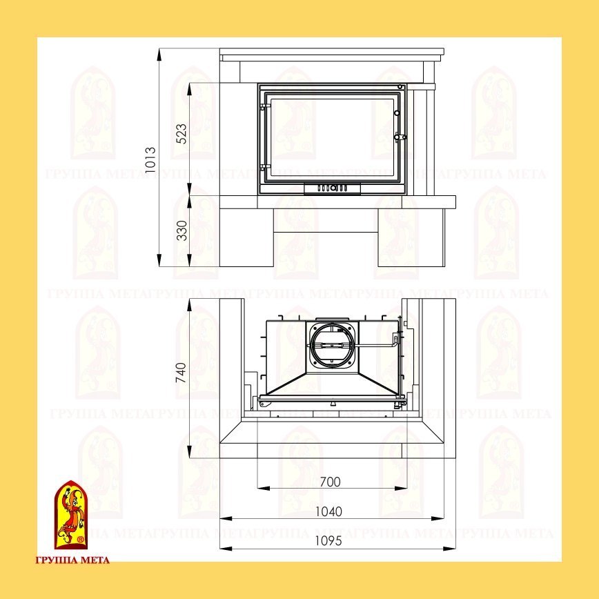 Каминная облицовка Мета Арагон 715 П/Л