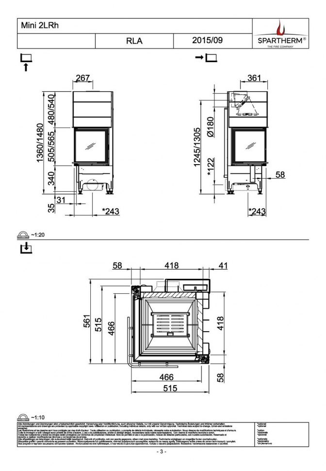 Каминная топка Spartherm Mini 2LRh (57) 4S