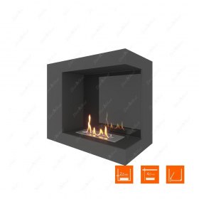 Биокамин угловой SteelHeat LONG 600 правый (Стемалит)