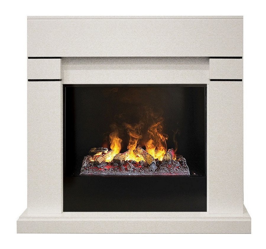 Электрокамин RealFlame Lindelse 26 WT 3D Cassette 630 + Black вставка