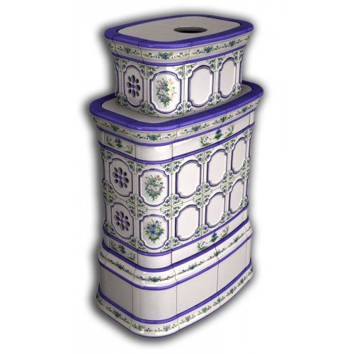 Каминная облицовка КимрПечь Сконе центральная двухъярусная Васильки